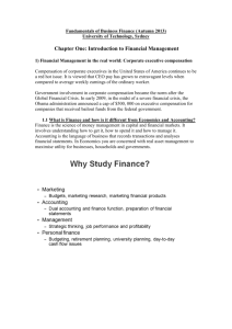 Fundamentals of Business Finance (Autumn 2013)