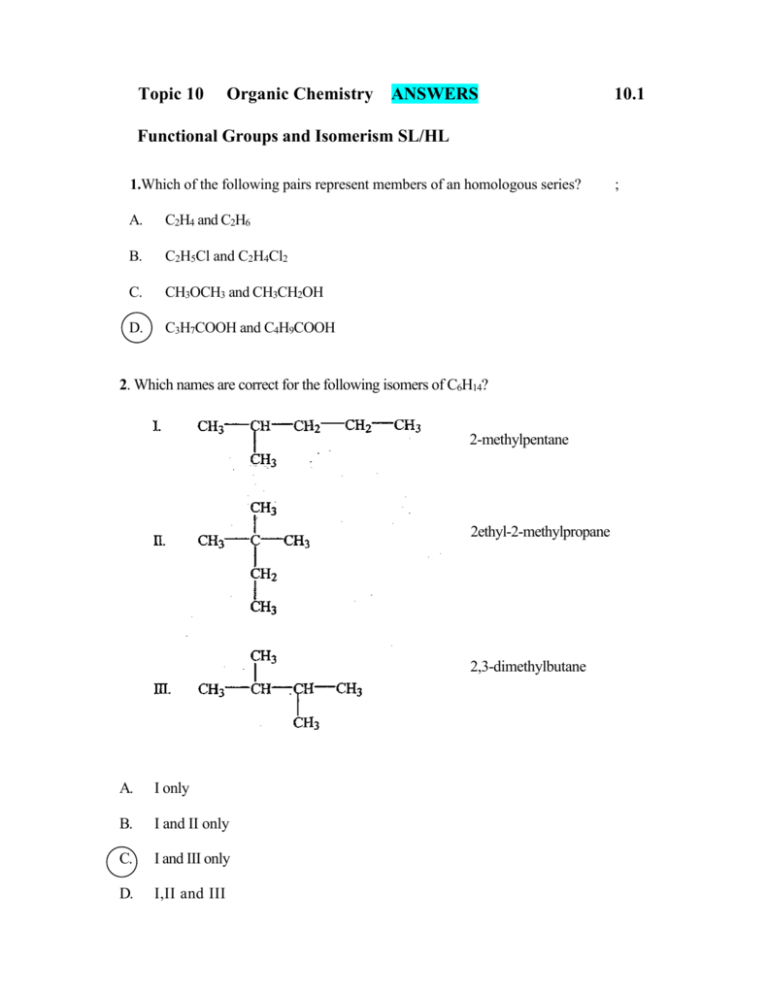 a level chemistry topic 11 assessed homework answers