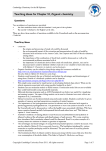 Teaching ideas for Chapter 10, Organic chemistry