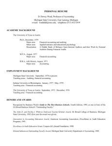 personal resume - Eli Broad College of Business