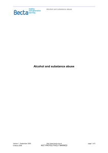 Alcohol and substance abuse
