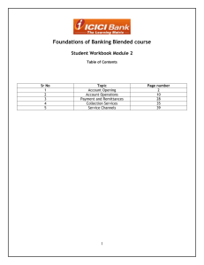 Account Opening-Participant Workbook