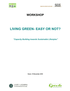 Green Living-Easy or Not? - ce