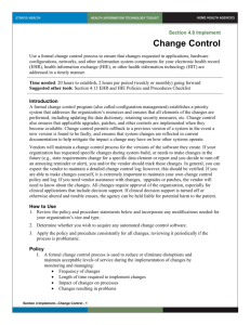 Change Control - Stratis Health