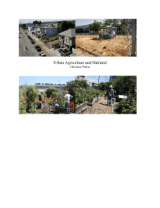 Urban Agriculture and Oakland