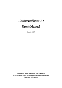 GeoSurveillance User's Manual