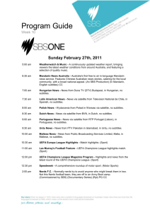 Program Guide Week 10 Sunday February 27th, 2011 5:00 am