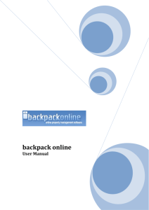 backpack online Manual