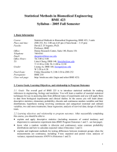 BME 423 - Syllabus - USC Biomedical Engineering