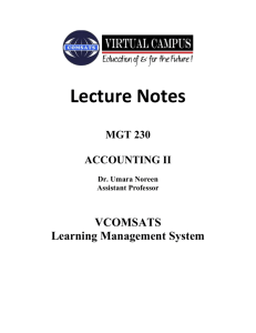 Lecture Notes