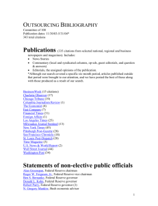 Outsourcing Bibliography