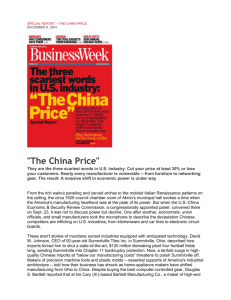 special report -- the china price