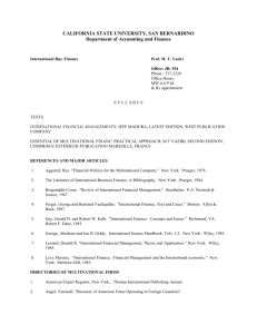 Fin 433 Syllabus - Stock Valuation Analysis