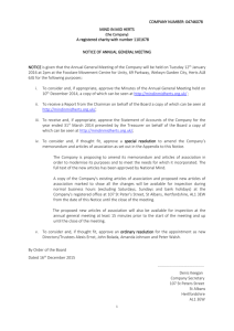Notice of a general meeting of a private company or unlisted public