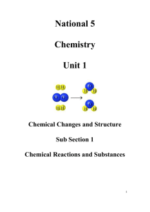 Chemical Changes and Structure
