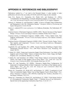 Appendix III: References and Bibliography