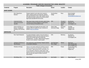 Degree - Washington Association of Wine Grape Growers