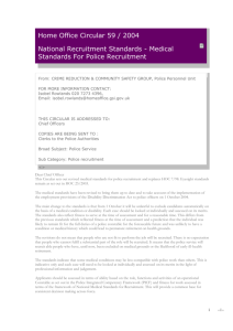 HOC 59/2004 Medical standards for police recruitment