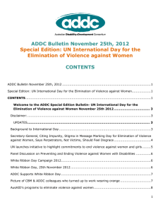 UN International Day for the Elimination of Violence against Women