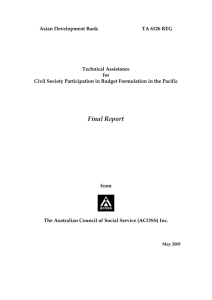 Report civil society participation in Pacific 2004 107pp