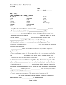 Global Science Unit 1 Observations Packet A