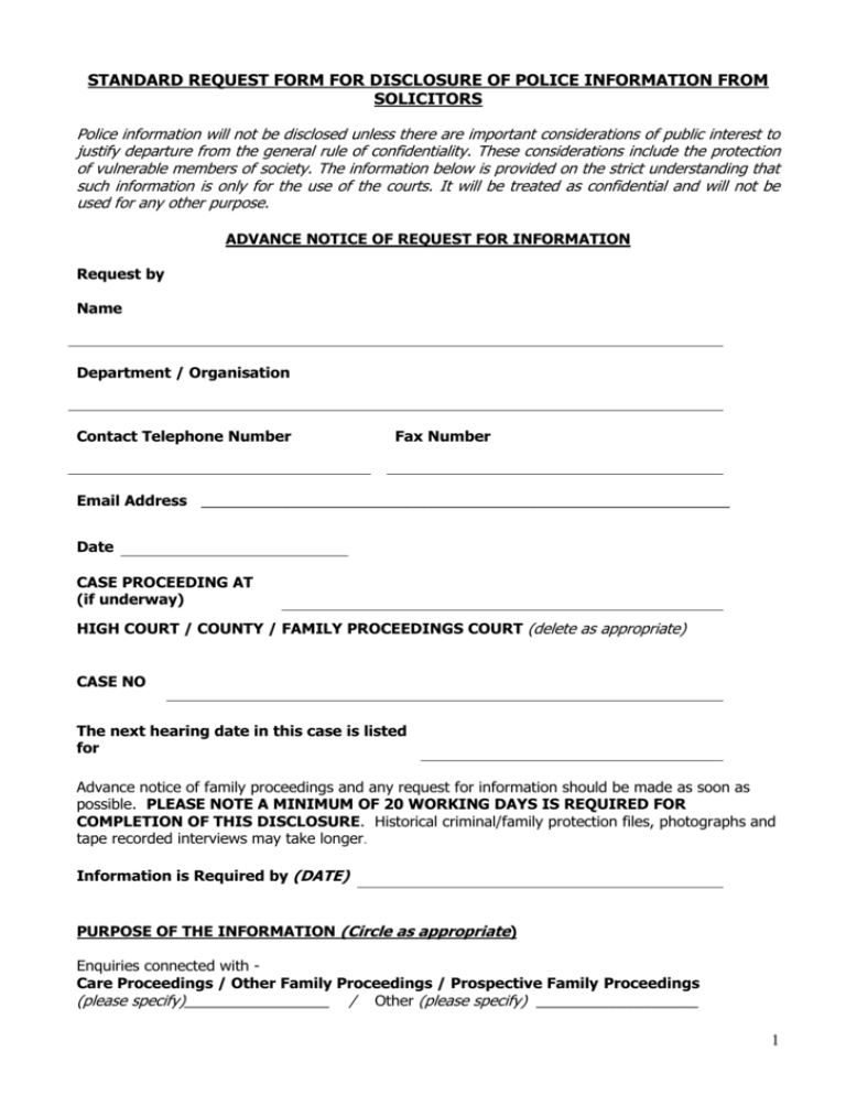 Family Court Application Form Solicitors