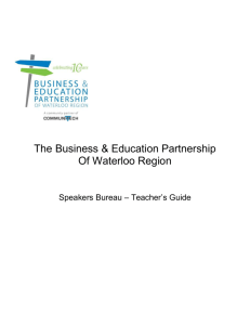 1. Getting Started with the Speakers Bureau