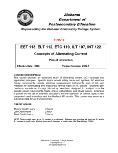 ETC 119 Concepts of Alternating Current