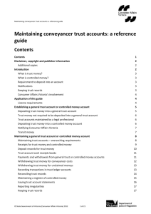Maintaining conveyancer trust accounts: a reference guide (Word