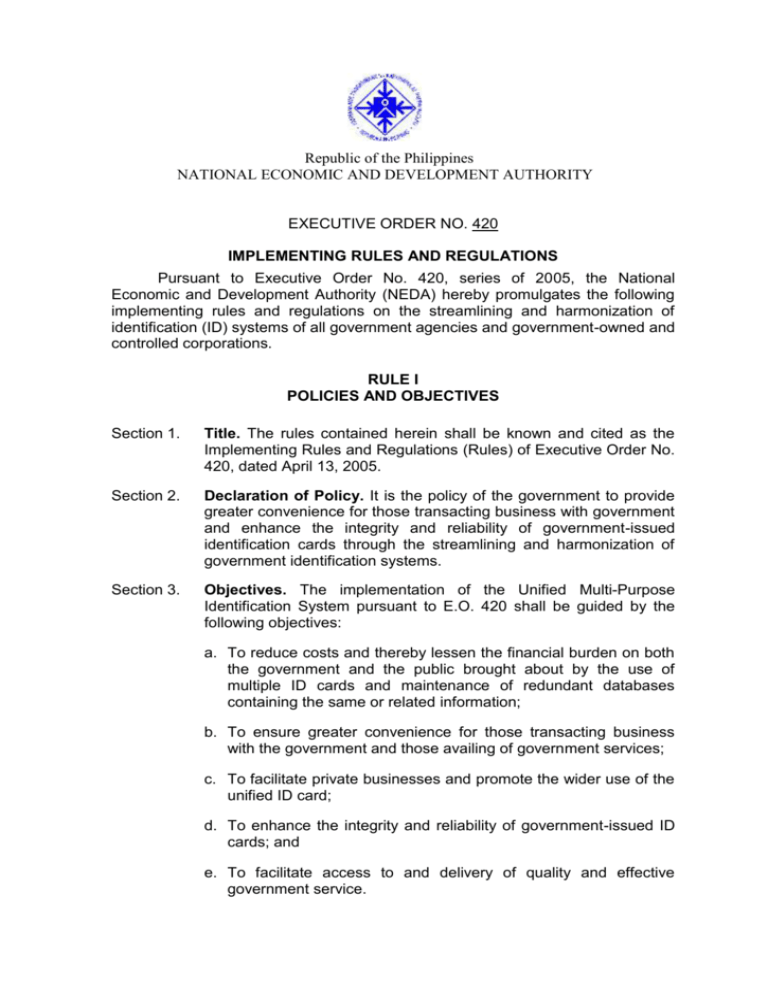 Declaration Of Policy Meaning Philippines