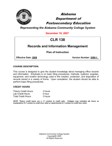 CLR 138 Records and Information Management