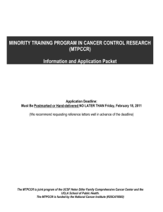 minority training program in cancer control research