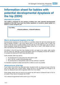 Developmental Dysplasia of the Hip (Word)