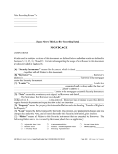 Michigan Security Instrument (Form 3023): Word