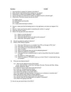 Nutrition - Notes on ICU Nursing