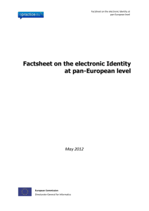 Factsheet on the electronic Identity at pan-European level
