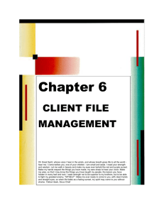 6. CLIENT FILE MANAGEMENT()