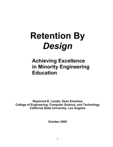 retention by design - College of Engineering and Computer Science