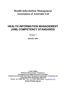 Health Information Manager Competencies