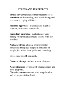 STRESS AND ITS EFFECTS
