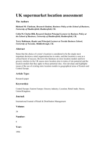 UK supermarket location assessment