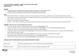 caul survey results - library use of mobile technologies