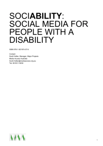 Social Media for People with a Disability