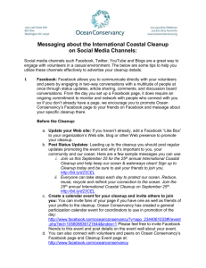 Messaging about the International Coastal Cleanup on Social Media