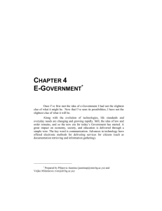 Chapter 4 E-Government[*]