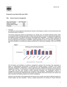 Draft ANSI Proposal to ISO (Human Resource Management)