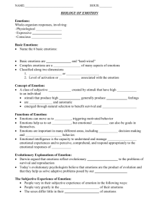 biology of emotion