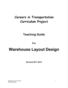 Warehouse Layout Design Project Lesson Plan