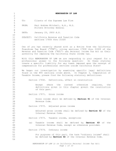 memorandum of law - Supreme Law Firm