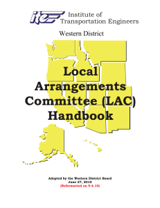 the local arrangement committee structure and